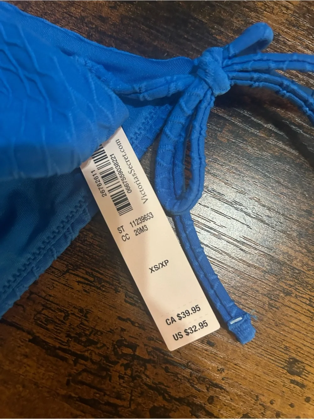 Victoria's Secret Royal Blue Tie-Side Bikini Bottom X SMALL